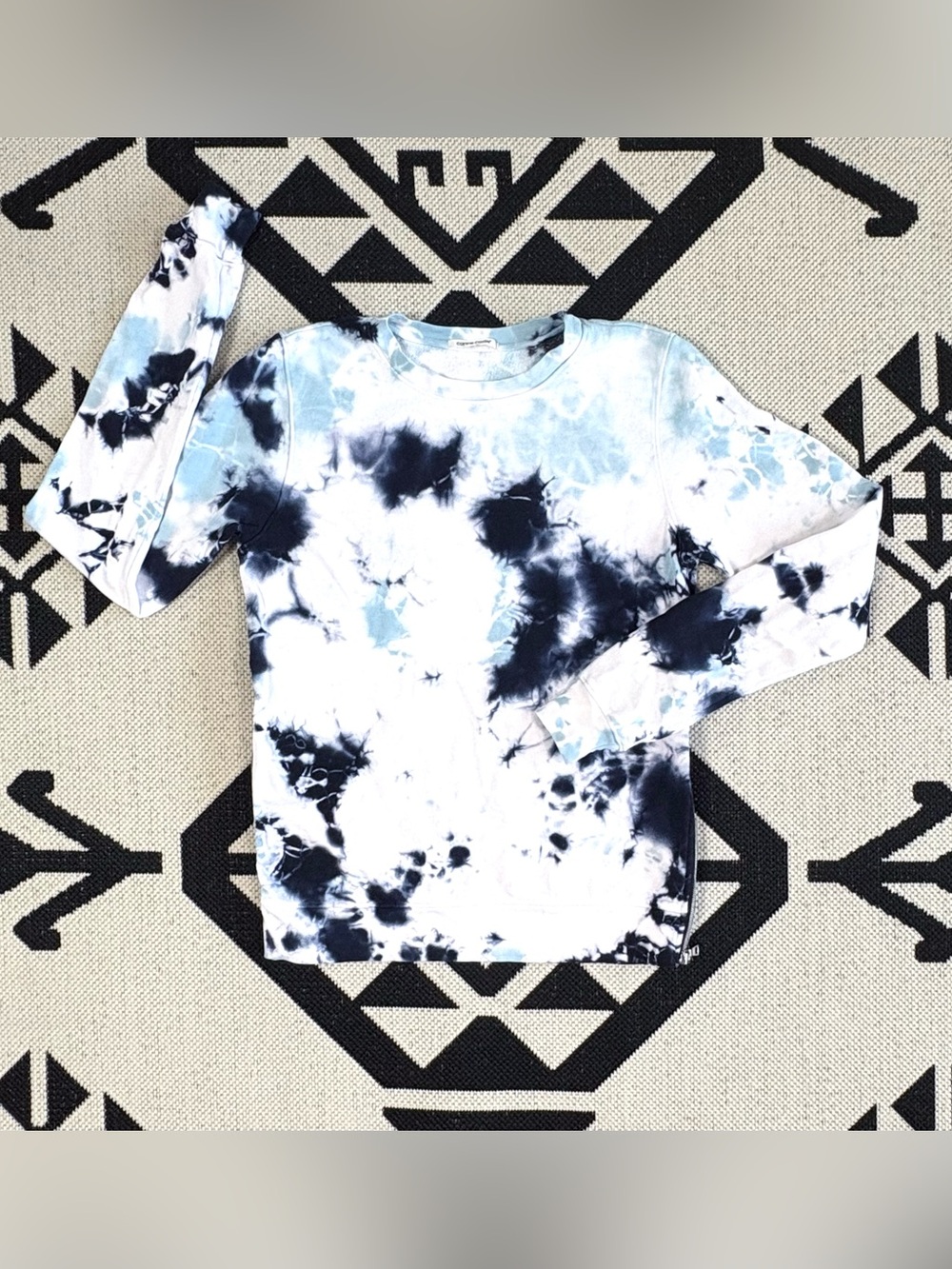 Cotton Citizen Tie Dye Side Zip Crewneck Sweatshirt Medium
